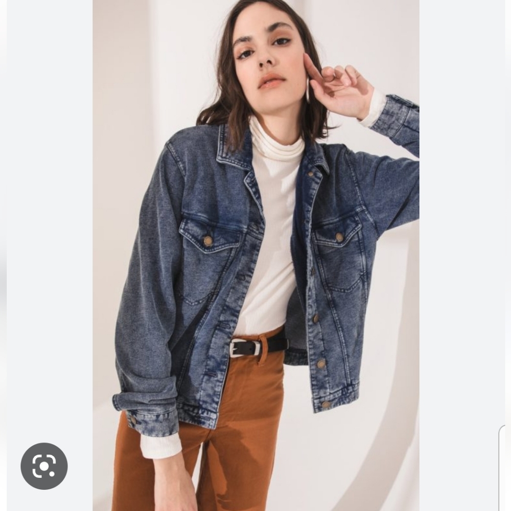 Z supply Knit Denim Jacket Sz-L